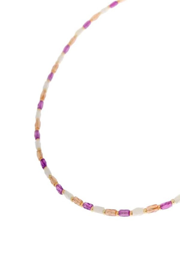 Terra Purple Necklace Gold