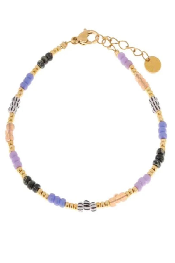 Lavender Rainbow Bracelet Gold