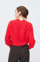 East EAST19AM Cardigan Chilipepper
