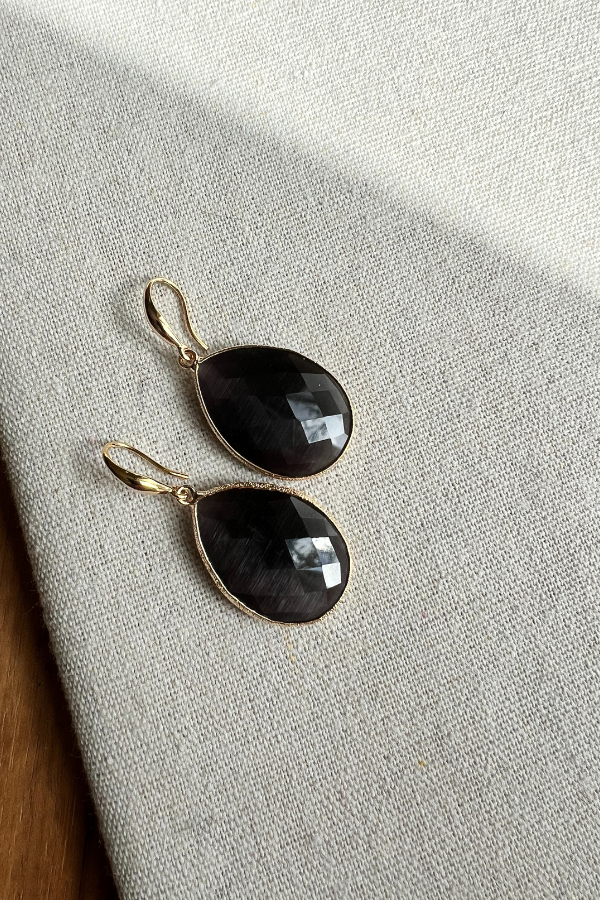 Dark gray earrings clearance