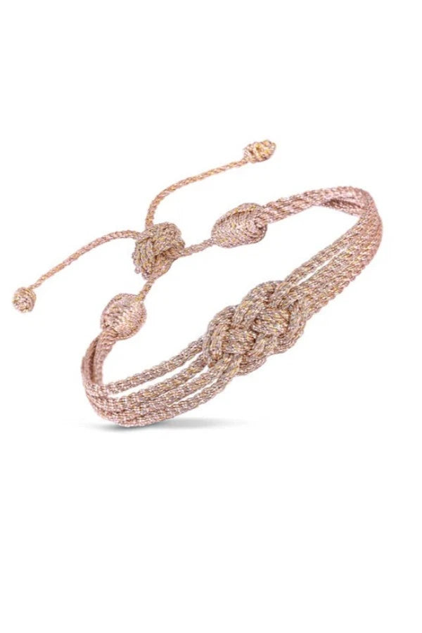 Double knot 140 Bracelet Rose Gold
