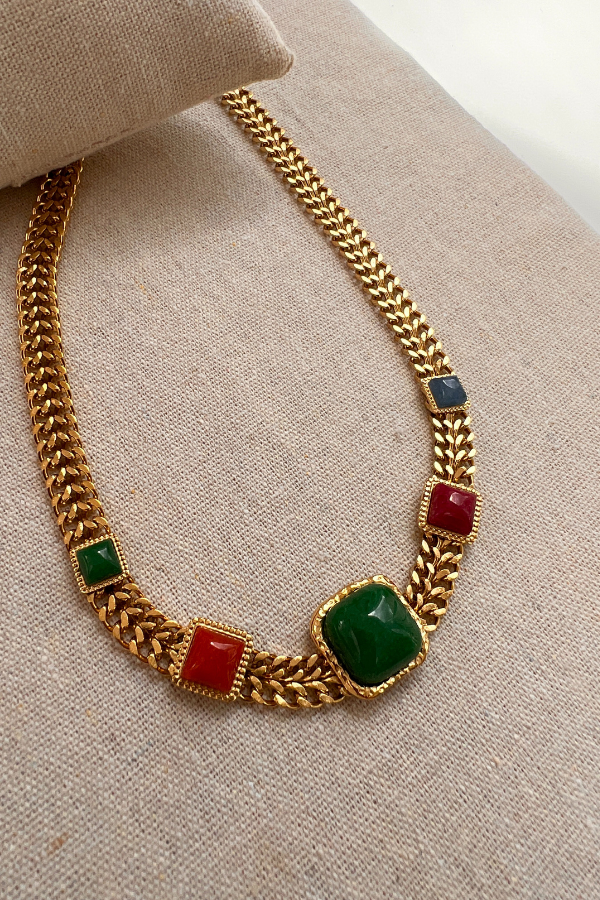 1026M22500 Necklace Gold/Multi