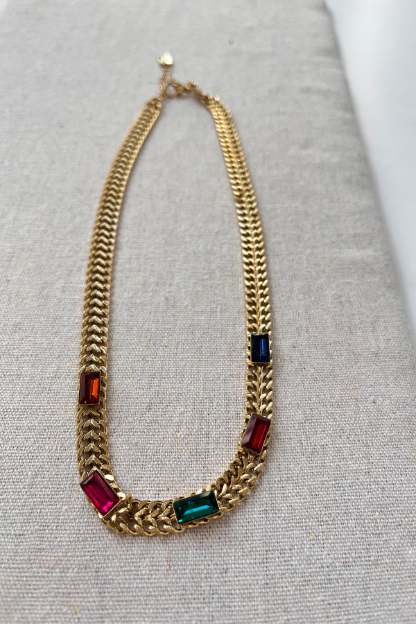 1026M22502 Necklace Gold/Multi