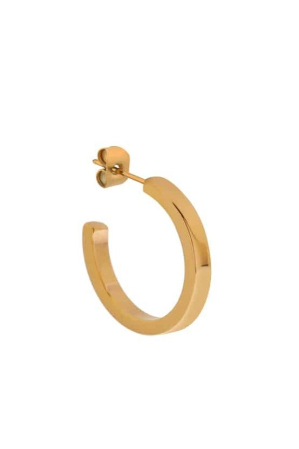 Open Round Hoop Gold