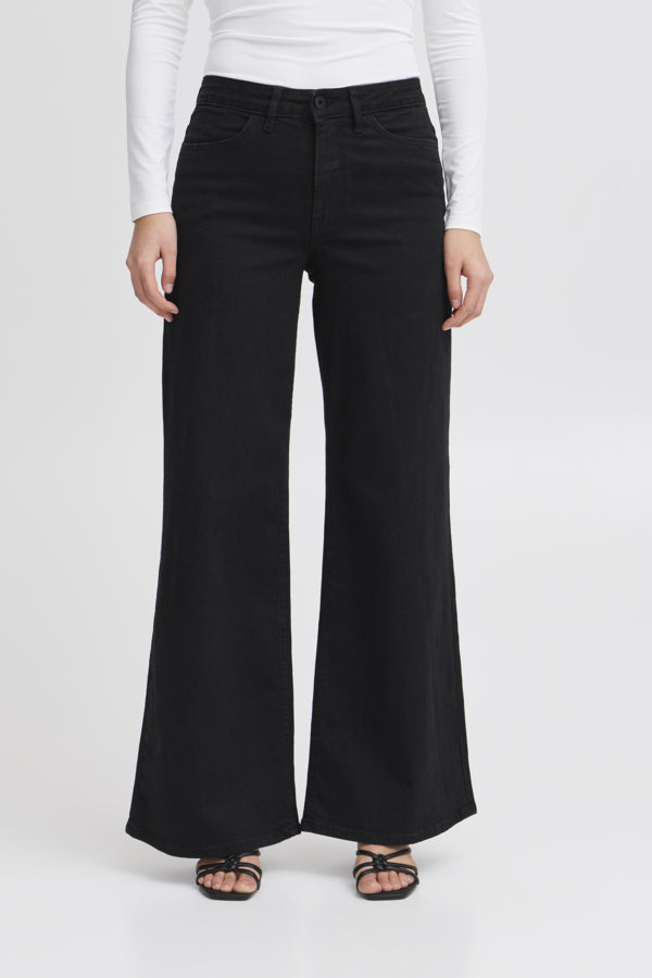 20119022 Twiggy Wide Jeans Black