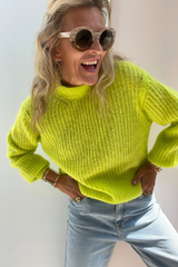22130 Pull Jaune Fluo
