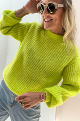 22130 Pull Jaune Fluo