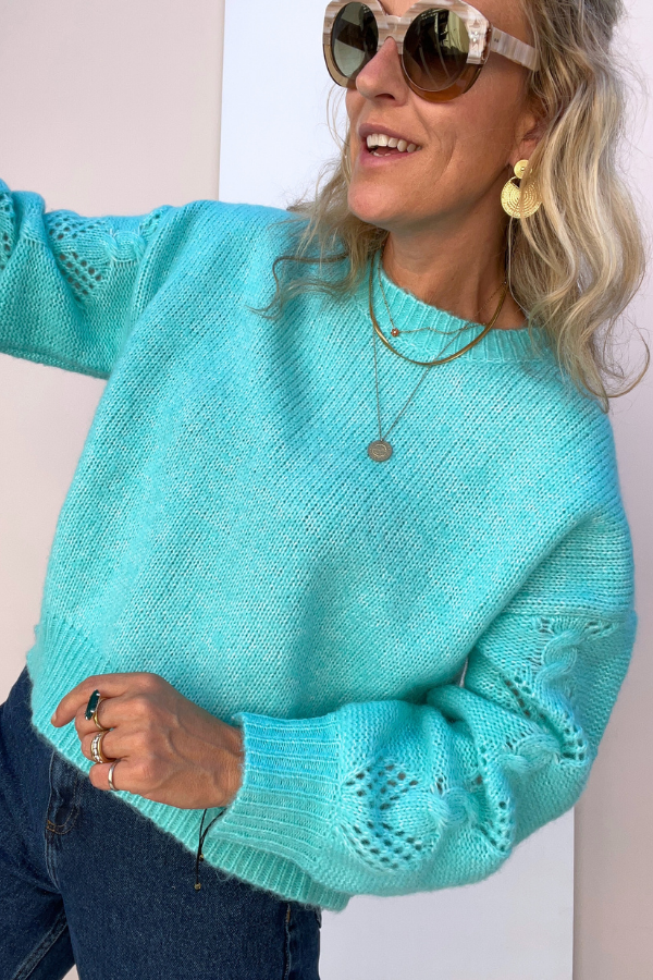 23203003 Pull Blue Turquoise