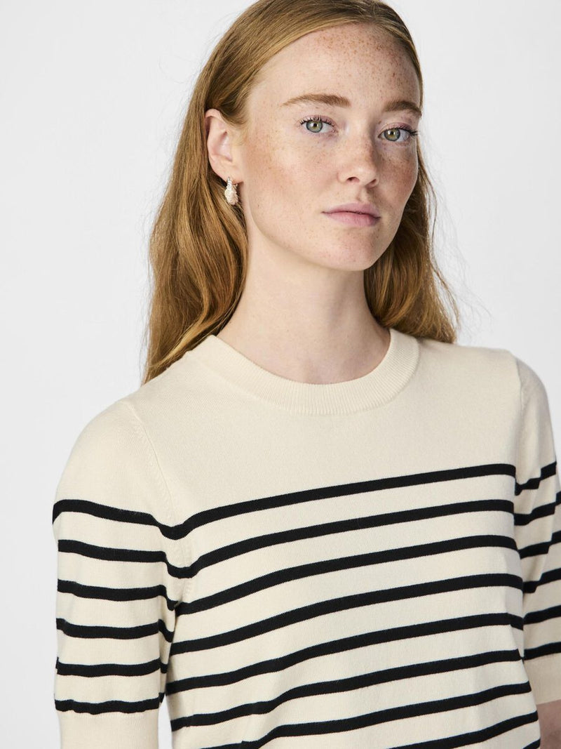 Yaslena 26036189 Pull Black/Birch Striped