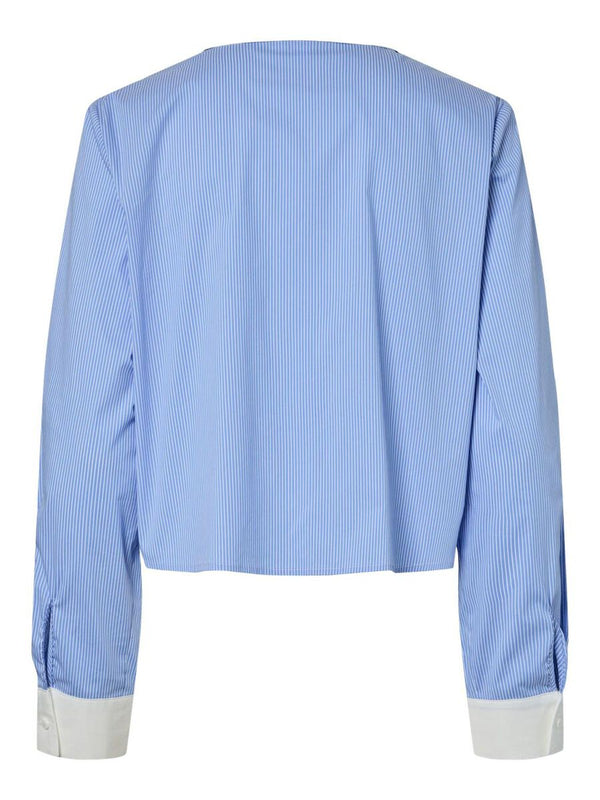 Yasabri 26037974 Blouse Striped Blue