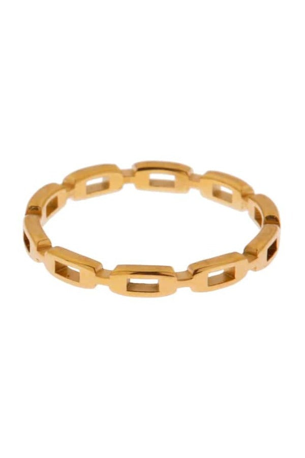 Brickwork Ring Gold