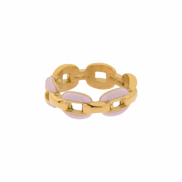 Lilac Chain Ring Gold