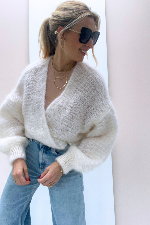 82076 Cardigan Bianco