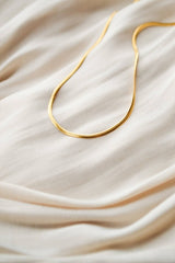 Baby Smooth Snake Necklace Gold