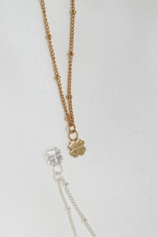 Lucky clover Necklace Gold