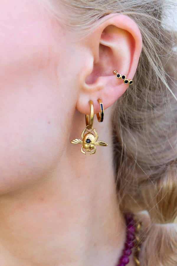 Bobbie Beetle Hoop Earring (SINGLE) Gold