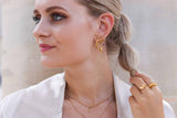 Rolled Bun Hoop Earring (SINGLE) Gold