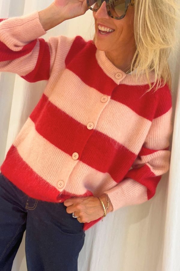 Lipa 25AH079 Cardigan Red/Pink