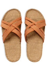 Women#1 Sandals Orange Stripes