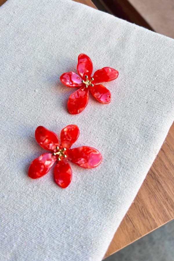 Accacia Earrings Red