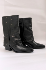 AQ306 Boots Borchi Nero