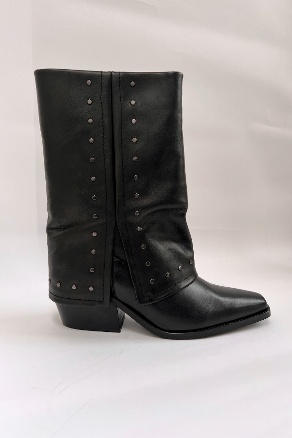 AQ306 Boots Borchi Nero