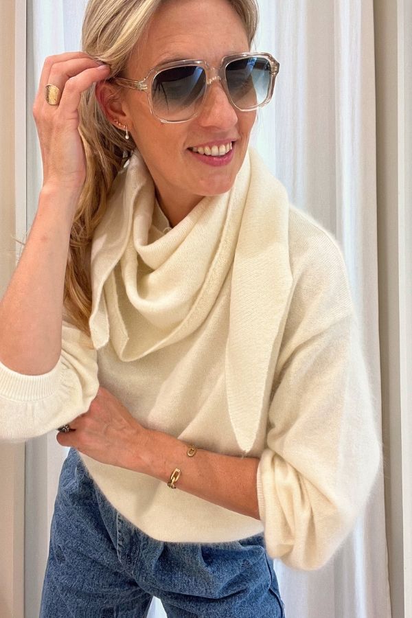 Armini H25A19364 Scarf Blanc Cassé