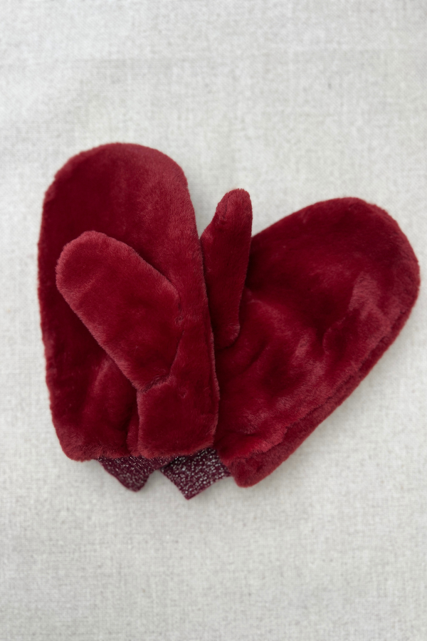 Biche Mittens Bordeaux