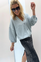 Campus 140027 Cardigan Grey Metallic