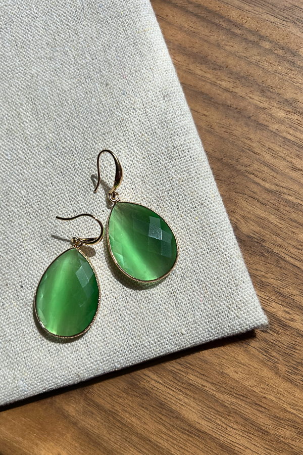 Charlotte Earrings Lime Green