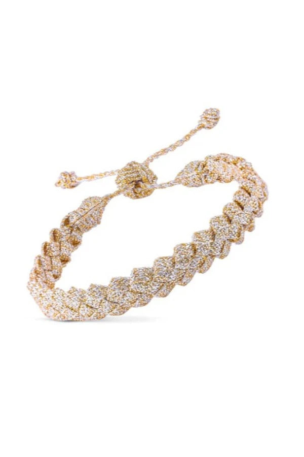 Crossed 099 Bracelet Gold & Silver