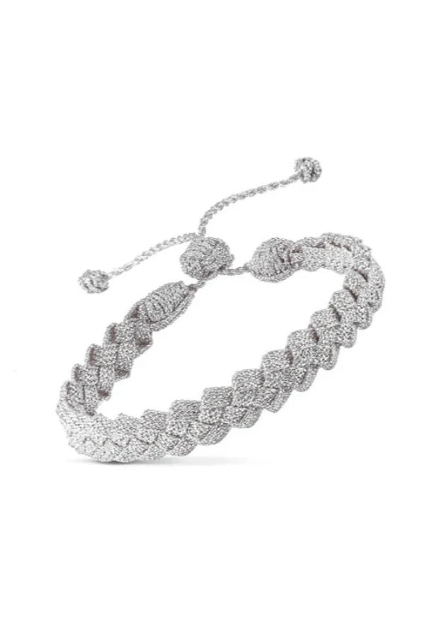 Crossed 098 Bracelet Silver
