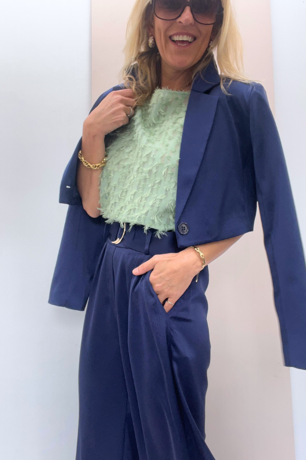 Damia S25C10273 Blazer Bleu Nuit