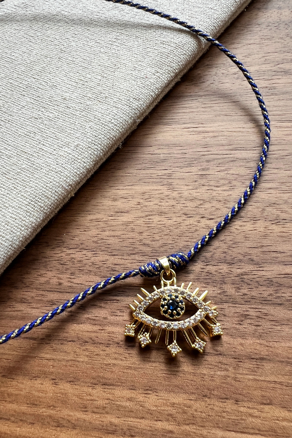 Deye Necklace Gold/Blue