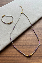 Dicky Necklace Silver/Purple