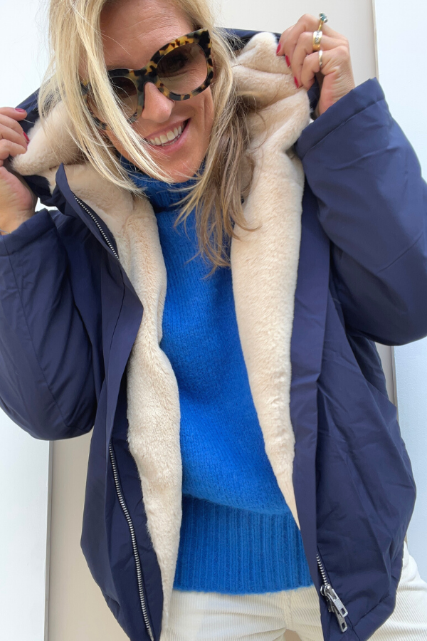 Guzmania 23AH096 Coat Bleu Nuit