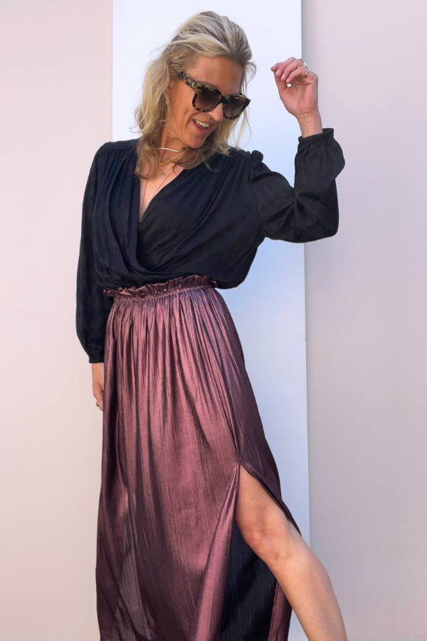 Jaudy 23PE167 Skirt Lurex Or Rose
