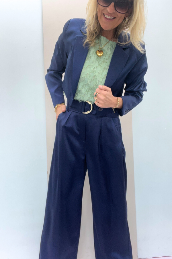 Damia S25C10273 Blazer Bleu Nuit