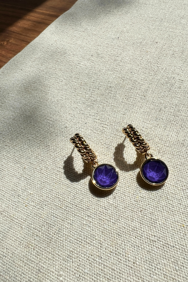 Lamo Earrings Purple