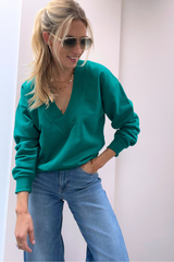 Lela Brushed 20119097 Sweater Cadmium Green