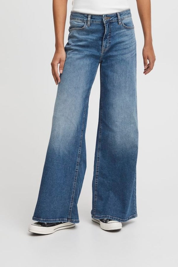 20119022 Twiggy Wide Jeans Medium Blue