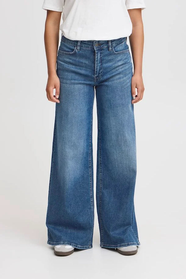 20119022 Twiggy Wide Jeans Dark Blue