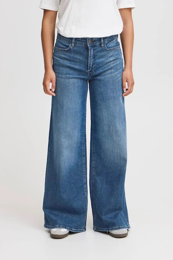 20119022 Twiggy Wide Jeans Dark Blue