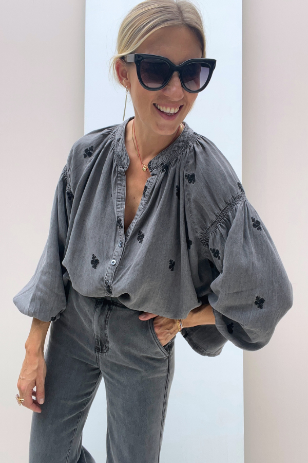 Miya TW1663 Blouse Gris