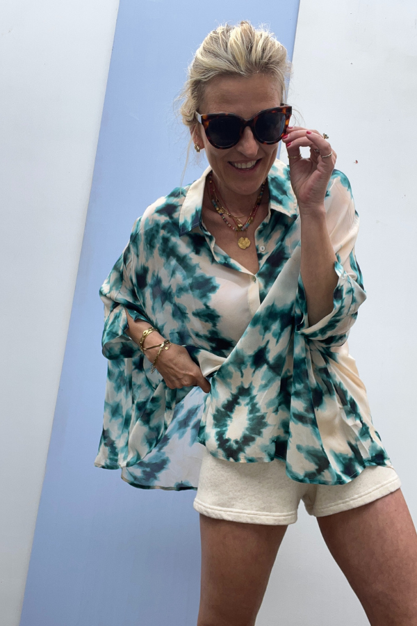Mosaique Blouse Green