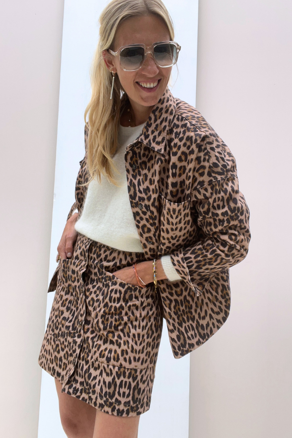 Nannie SK347 Skirt Leopard