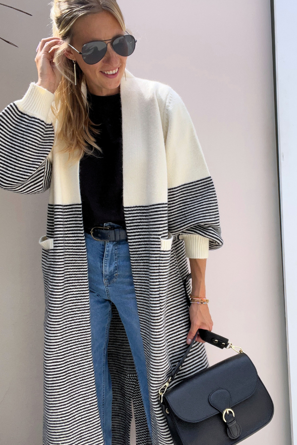 Natalia SWT1602 Cardigan Beige/Noir
