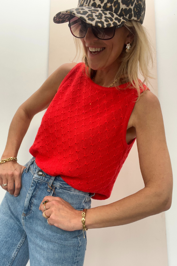 Madani 25PE159 Top Red