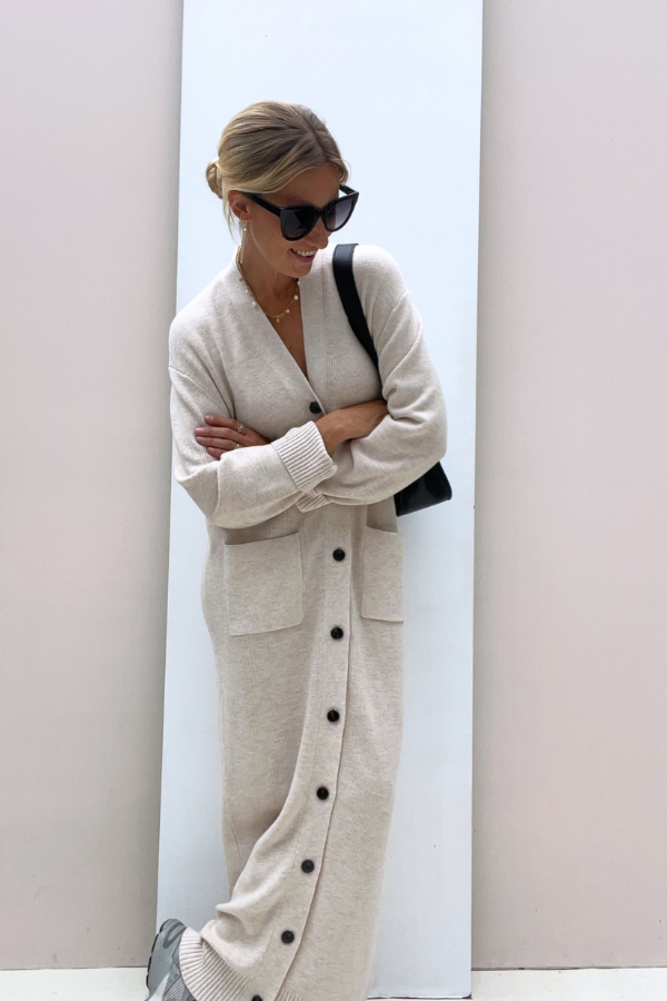 Rafee 30108621 Long Cardigan French Oak