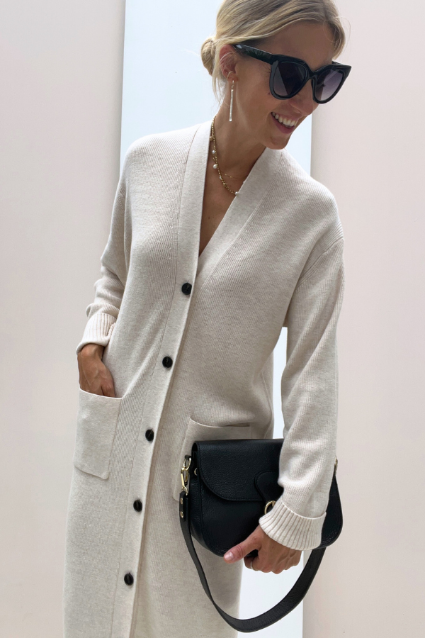 Rafee 30108621 Long Cardigan French Oak